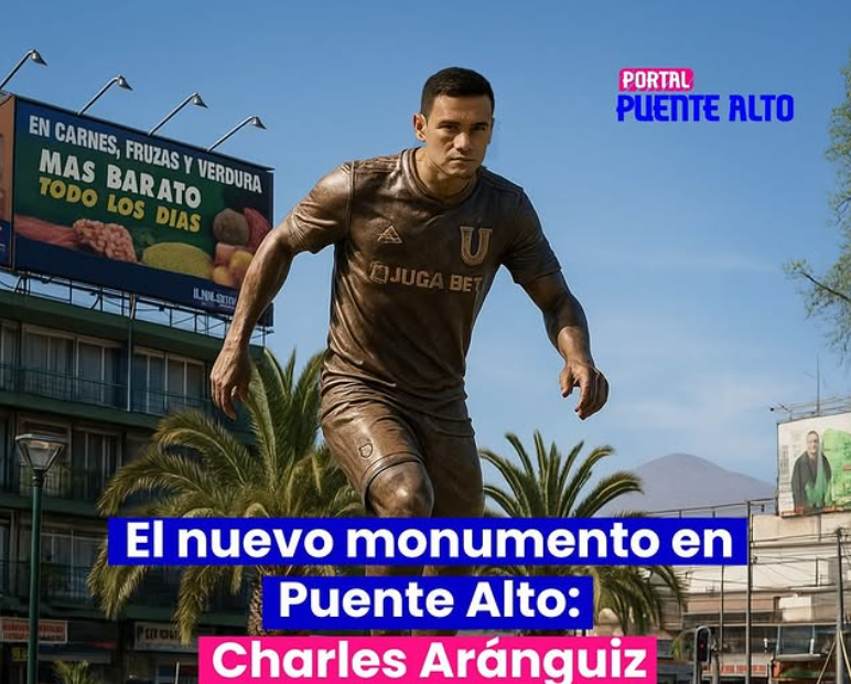 estatua falsa de Charles Aránguiz